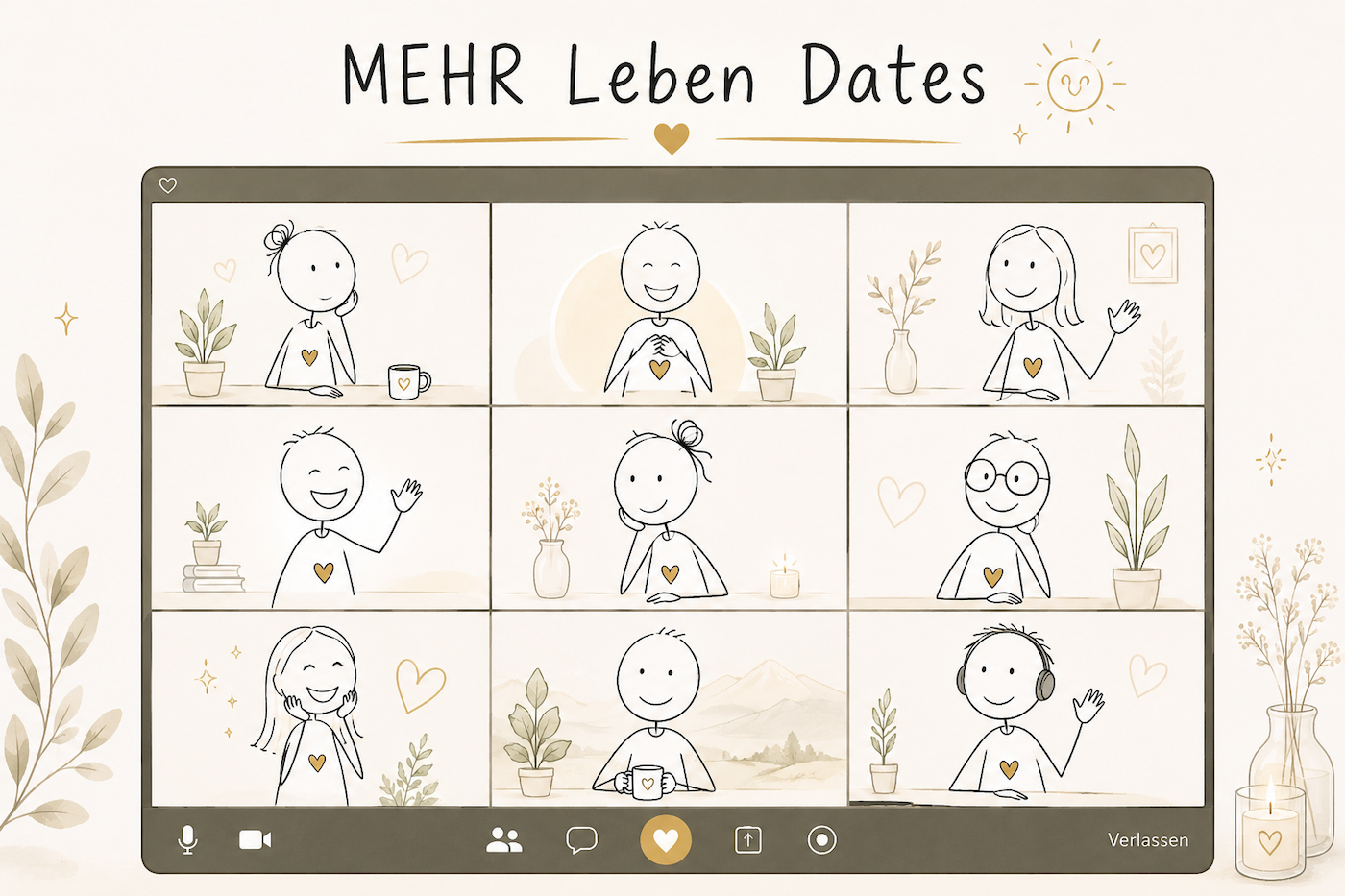 Eine gemütliche Szene einer Person, die online lernt, mit einem Laptop und einer Tasse Kaffee in einem warmen Café-Ambiente.